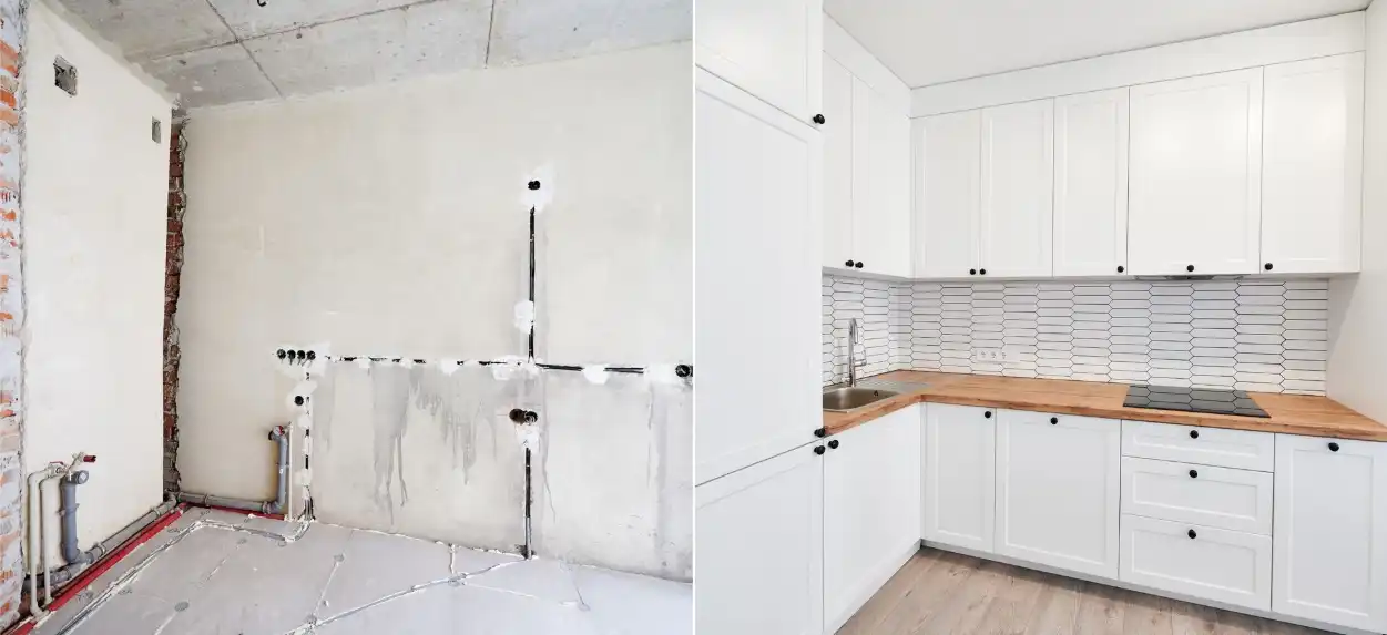 Reforma de cocinas. Kaferlab. foto antes y después reforma de cocina