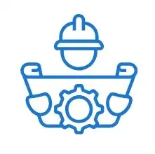 icono jefe de obra revisando proyecto